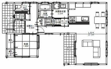 建物参考プラン　１階まどり