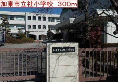 加東社小学校まで300m