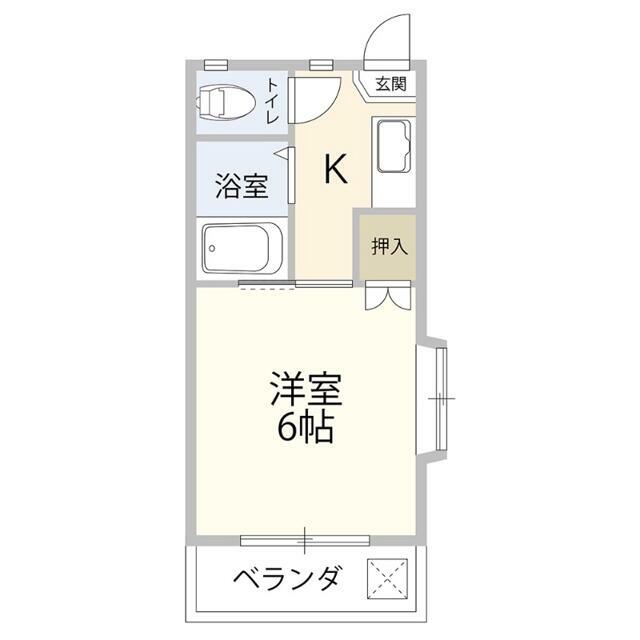 使いやすい6帖の１Kです