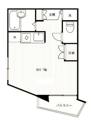 バストイレ別　角部屋２面採光のお部屋です