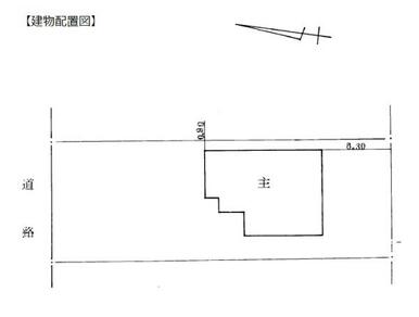 建物の配置図です。駐車場スペースが広いので大通りからも入りやすいです。