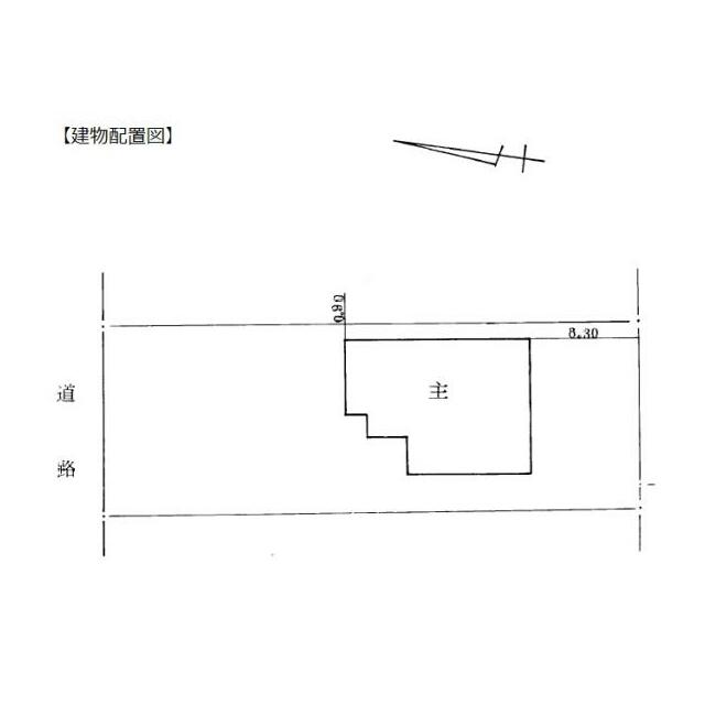建物の配置図です。駐車場スペースが広いので大通りからも入りやすいです。