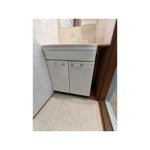 朝の支度にも助かる、独立の洗髪洗面化粧台