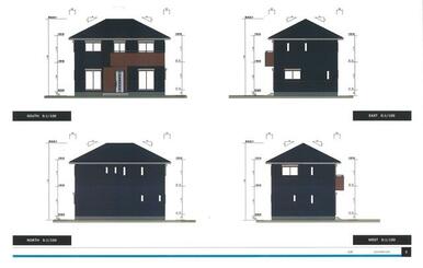 ２階建　プラン付　立面図　建物価格１７００万円（概算）