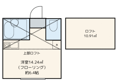 ロフト付きのお部屋です