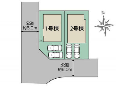 仙台市宮城野区鶴ケ谷6丁目2棟 区画図