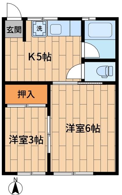 桜道コーポ ２０３ 2K