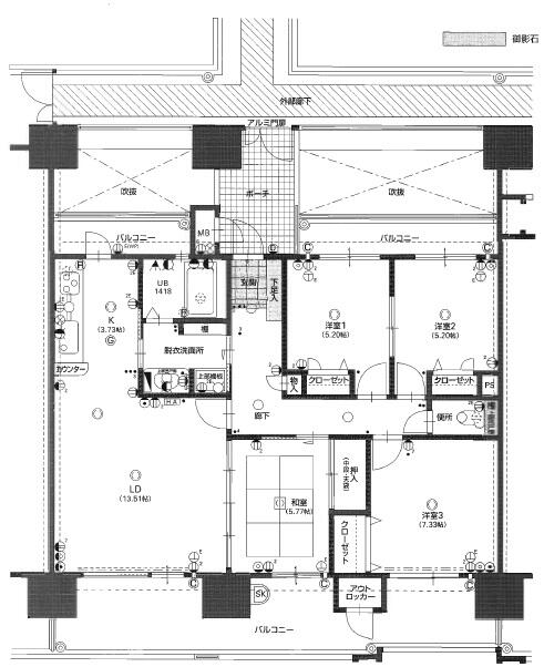 物件画像 北九州市小倉北区 大手町 (西小倉駅) 4階 4LDK