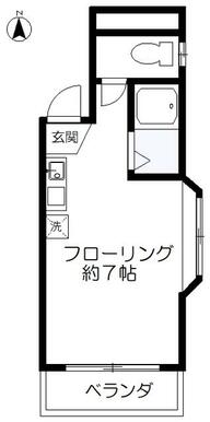 約１５．２６㎡のワンルーム