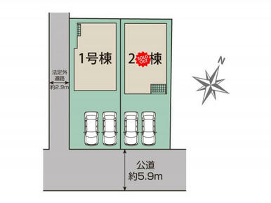 北九州市八幡東区竹下町2棟 区画図