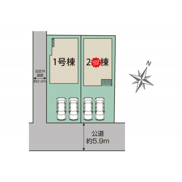 北九州市八幡東区竹下町2棟 区画図