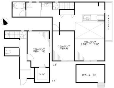 ２ＬＤＫタイプのお部屋！