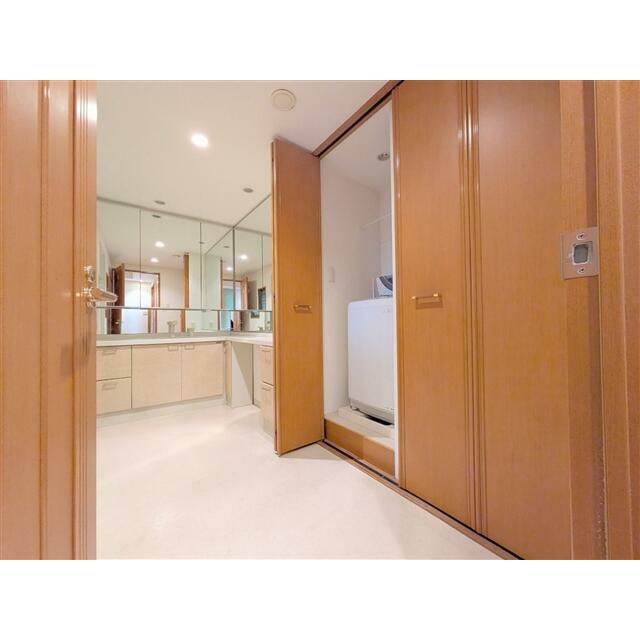 洗濯機が収納できます