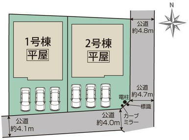 掛川市大渕2棟 区画図
