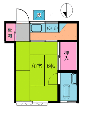 和室６畳１Ｋ物件