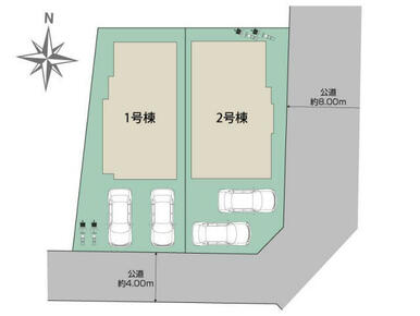 茅ヶ崎市浜須賀2棟 区画図