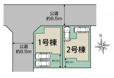 海部郡蟹江町宝4丁目2棟 区画図