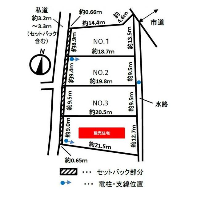 分譲地全体の区画図。