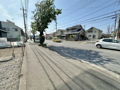 東側の歩道から公道に向けて撮影