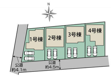 大治町西條諏訪4棟 区画図