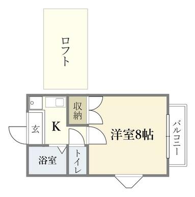 間取り　モニター付きインターホンやロフトなど設備充実の物件