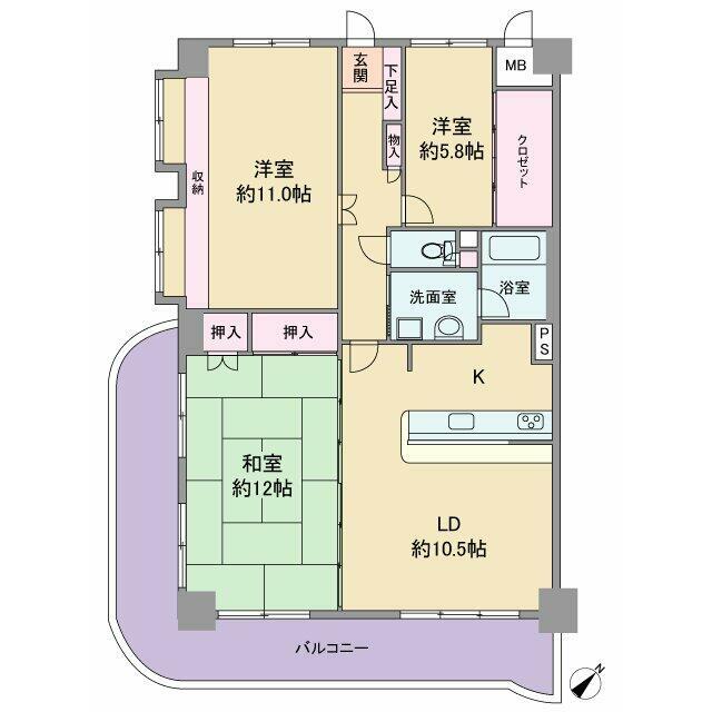 3LDK・専有面積97.94㎡