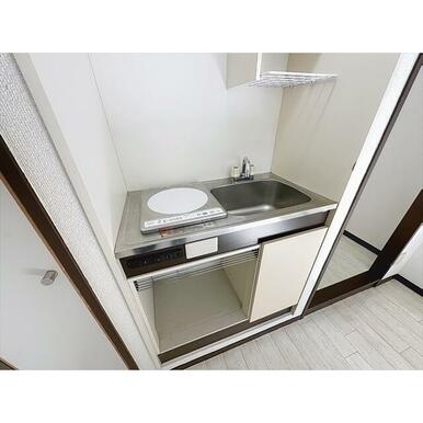 ＩＨ対応のコンパクトキッチン