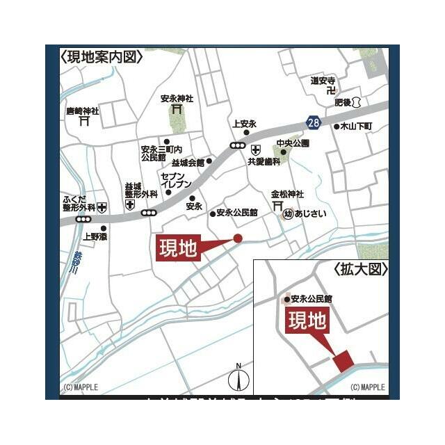 暮らしのイメージが広がる案内図　※現地地図