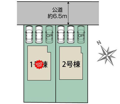 土浦市蓮河原新町3期2棟　区画図