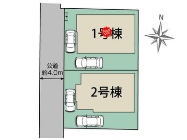 秦野市ひばりヶ丘2棟 区画図