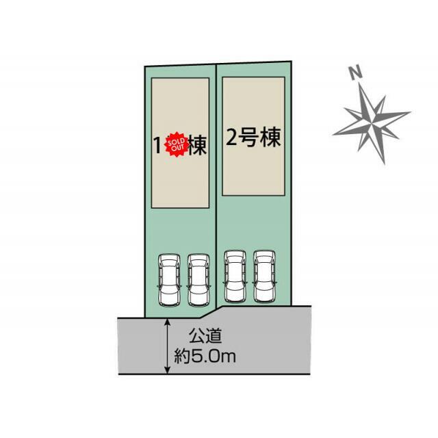 鎌ケ谷市北中沢3丁目2棟 区画図