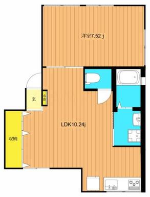 ＬＤＫ　約１０．２４畳・洋室約７．５２畳