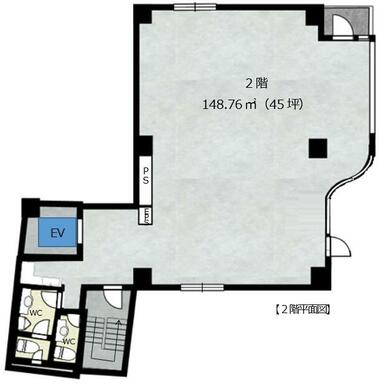 ２階平面図　※ご案内ついては当社迄ご連絡ください