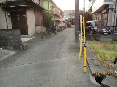 接面道路東から撮影