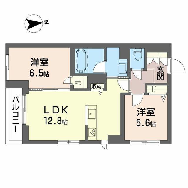 ヴォーラ三郷中央 ００２０２ 2LDKの画像
