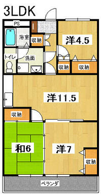 収納も充分にある３ＬＤＫのお部屋です　　　※　当社管理物件です！