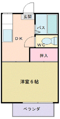 フローリング６帖のお部屋