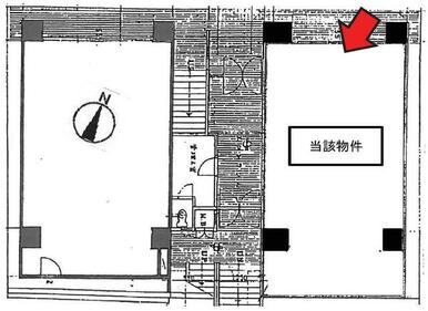 ワンフロア２室の東に位置します。