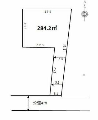 約85坪の敷地です