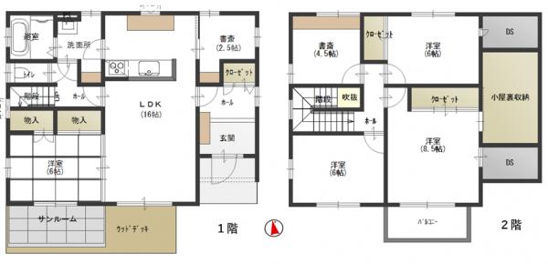 奥州市 水沢上姉体4丁目 (水沢駅) 2階建 4LDK 奥州市の売戸建住宅の