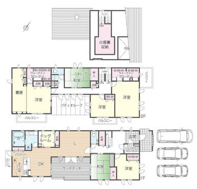 ６ＬＤＫ＋小屋裏収納＋書斎＋ドッグルーム