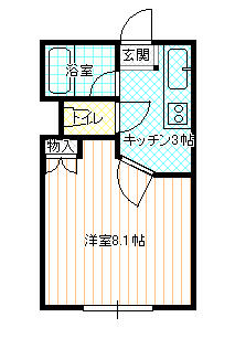 101号室は反転タイプです