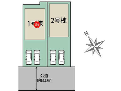 札幌市東区北19条東21丁目2棟 区画図