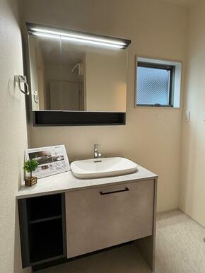 女性のお化粧や男性の身だしなみに洗面台は不可欠（1号棟）