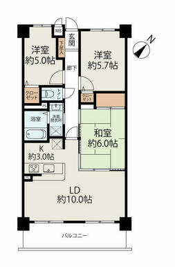 ３ＬＤＫ　６７．６２㎡