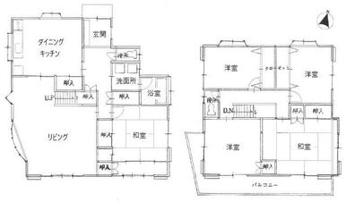 ５Ｌ・ＤＫの大型住宅！　洋室、和室があり、お部屋の住み分けができそうです！