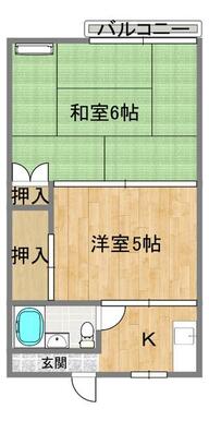 お部屋は反転タイプです。