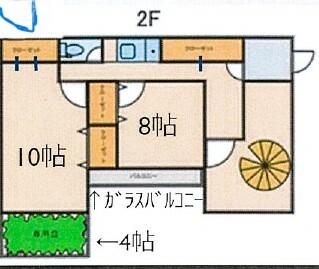 ２階には、約２坪のバルコニーあり