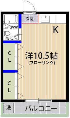 間取図（１Ｒ）