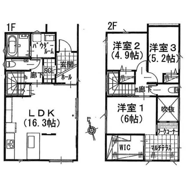 物件画像 福岡市南区 長住６丁目 (高宮駅) 2階建 3LDK